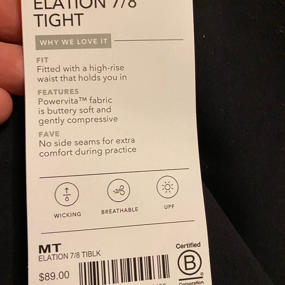 Athleta Elation 7/8 Tight // Black #293142 - Picture 8 of 16